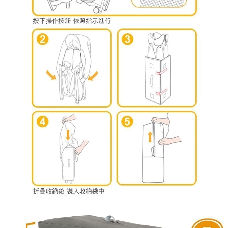 Joie kubbie sleep 多功能床邊嬰兒床-灰（附防護罩）-細節圖10