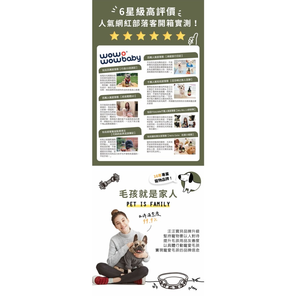 汪汪寶貝 溫和低敏草本洗毛精 350ml (犬貓適用) (皮膚款/除蚤用/蓬鬆犬)-細節圖7
