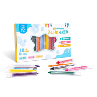 mamayo 媽媽友 伸縮水洗蠟筆12色（適用多種光滑平面/磁磚）洗澡蠟筆