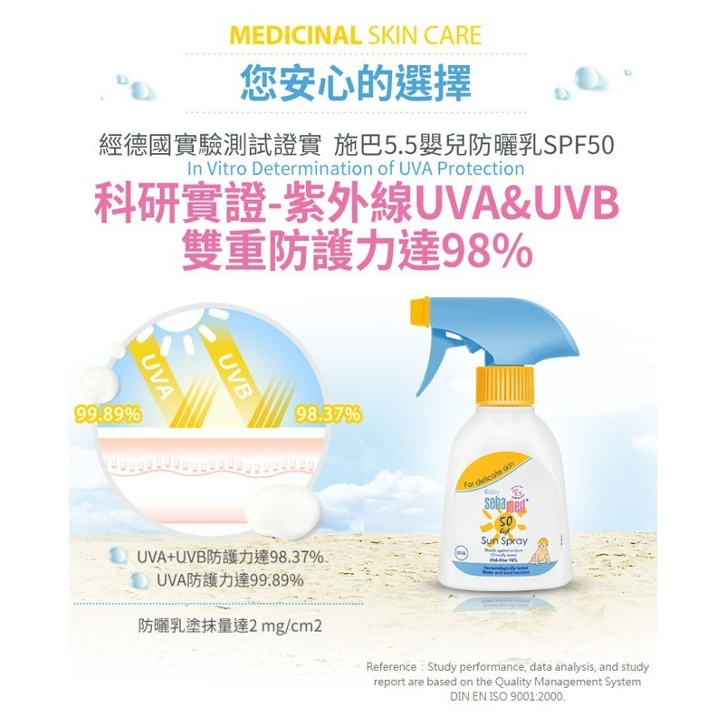 施巴 SPF50嬰兒防曬保濕乳 50ml-細節圖9