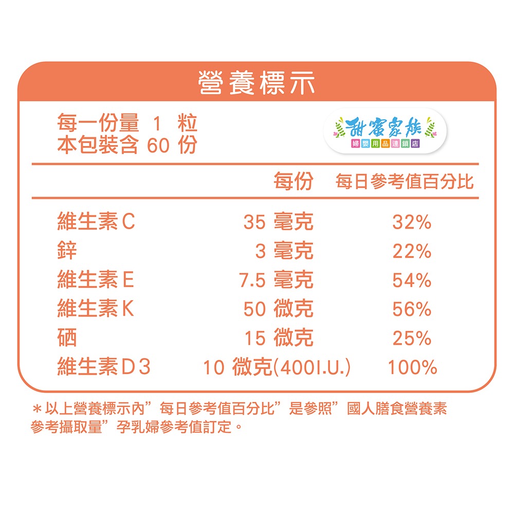 孕哺兒 陽光維生素D3 複方微量元素 口嚼錠 60粒-細節圖10