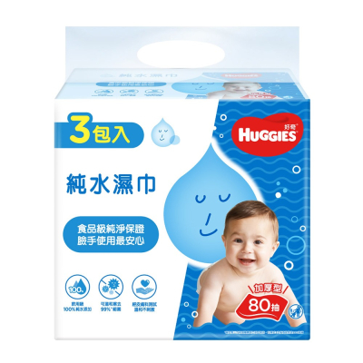 好奇 加厚型純水嬰兒濕巾 80抽x18包（箱購）