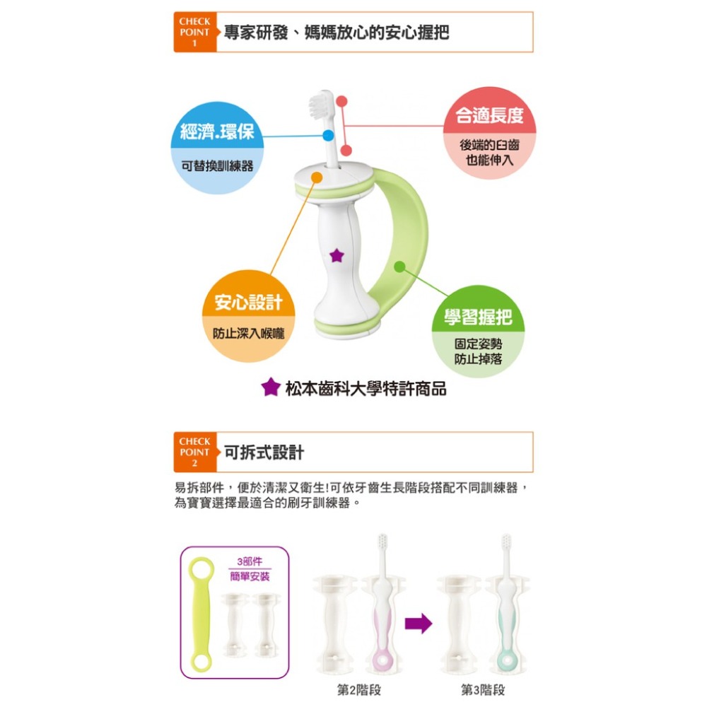 Combi teteo 握把式刷牙訓練器-細節圖3