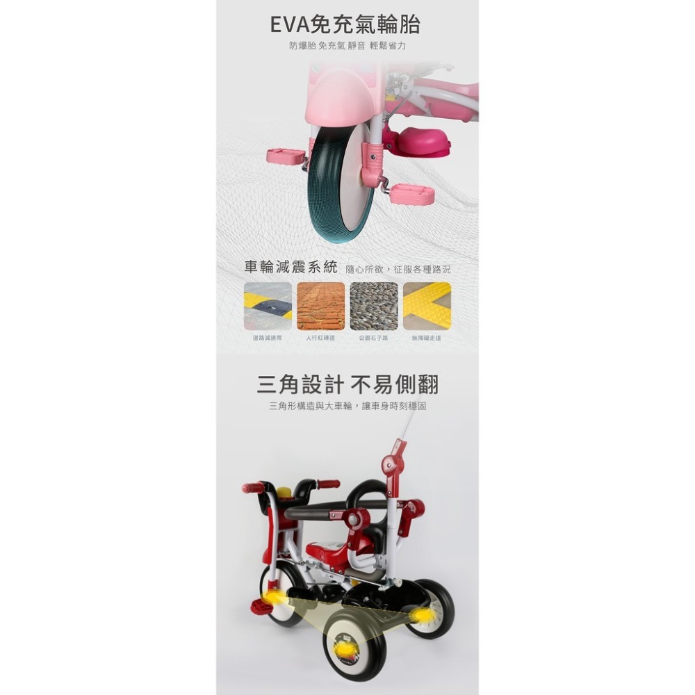 PUKU Mini Bike折疊三輪車（賽車 / 蝴蝶）-細節圖6