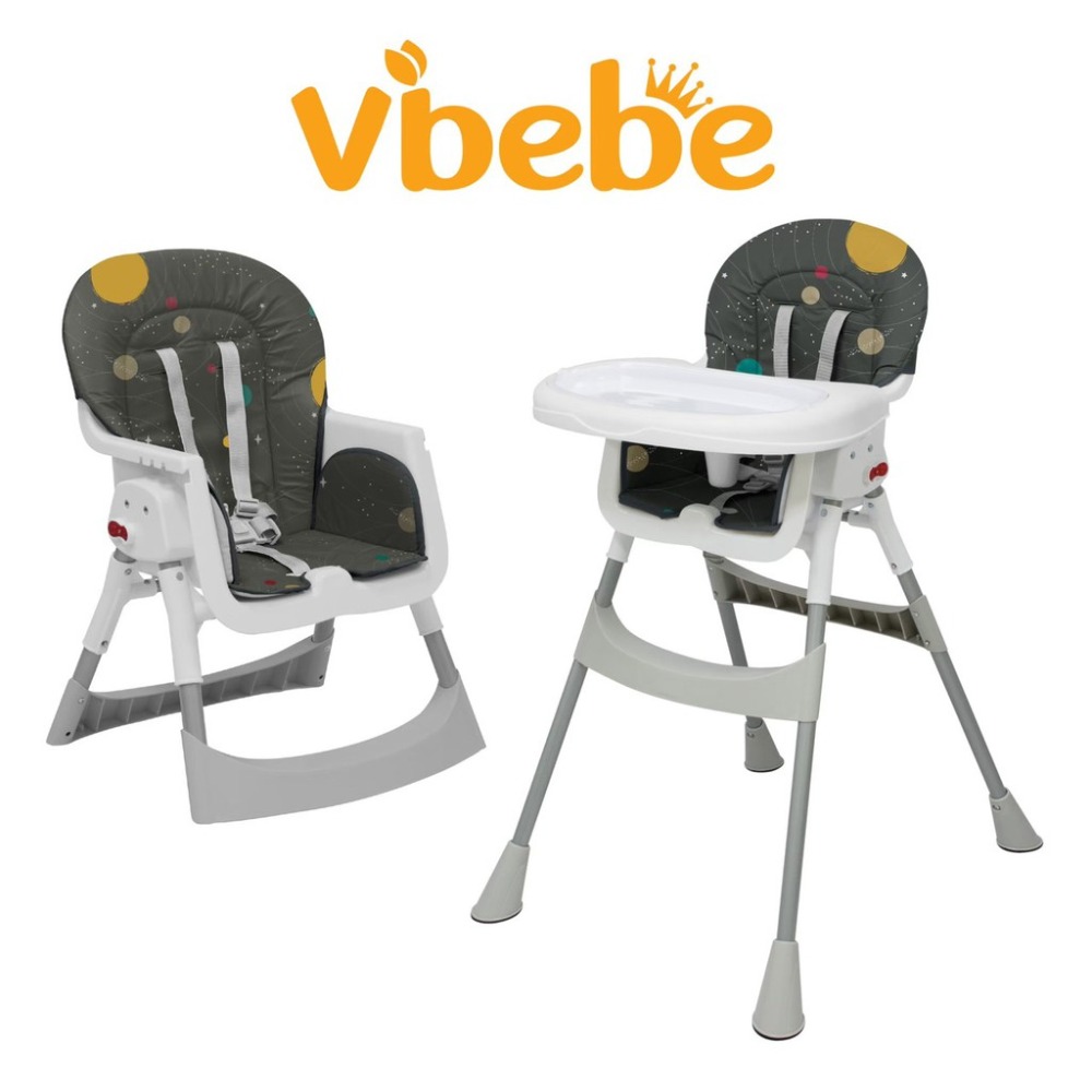 Vibebe 二段式折疊餐椅（銀河星空 / 清新花草）-細節圖2