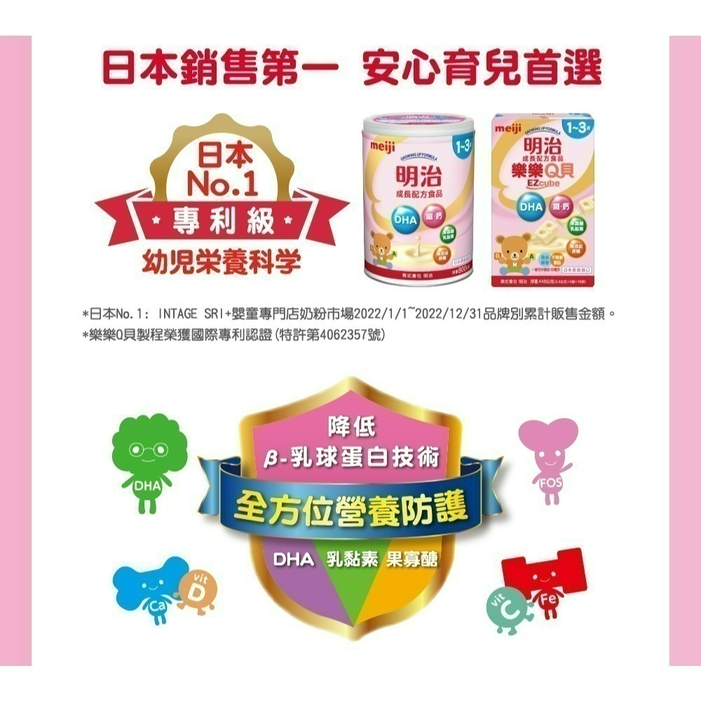 meiji 明治 成長配方食品（1-3歲）800g x 8罐入-細節圖6