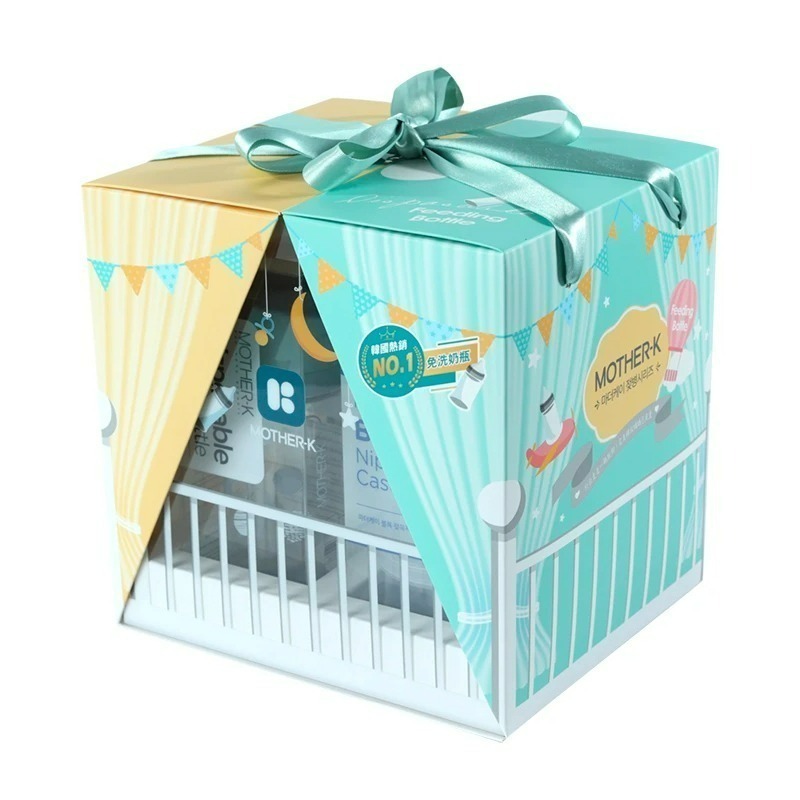 韓國 MOTHER-K 拋棄式奶瓶禮盒（時尚灰 / 亞麻棕）-細節圖2
