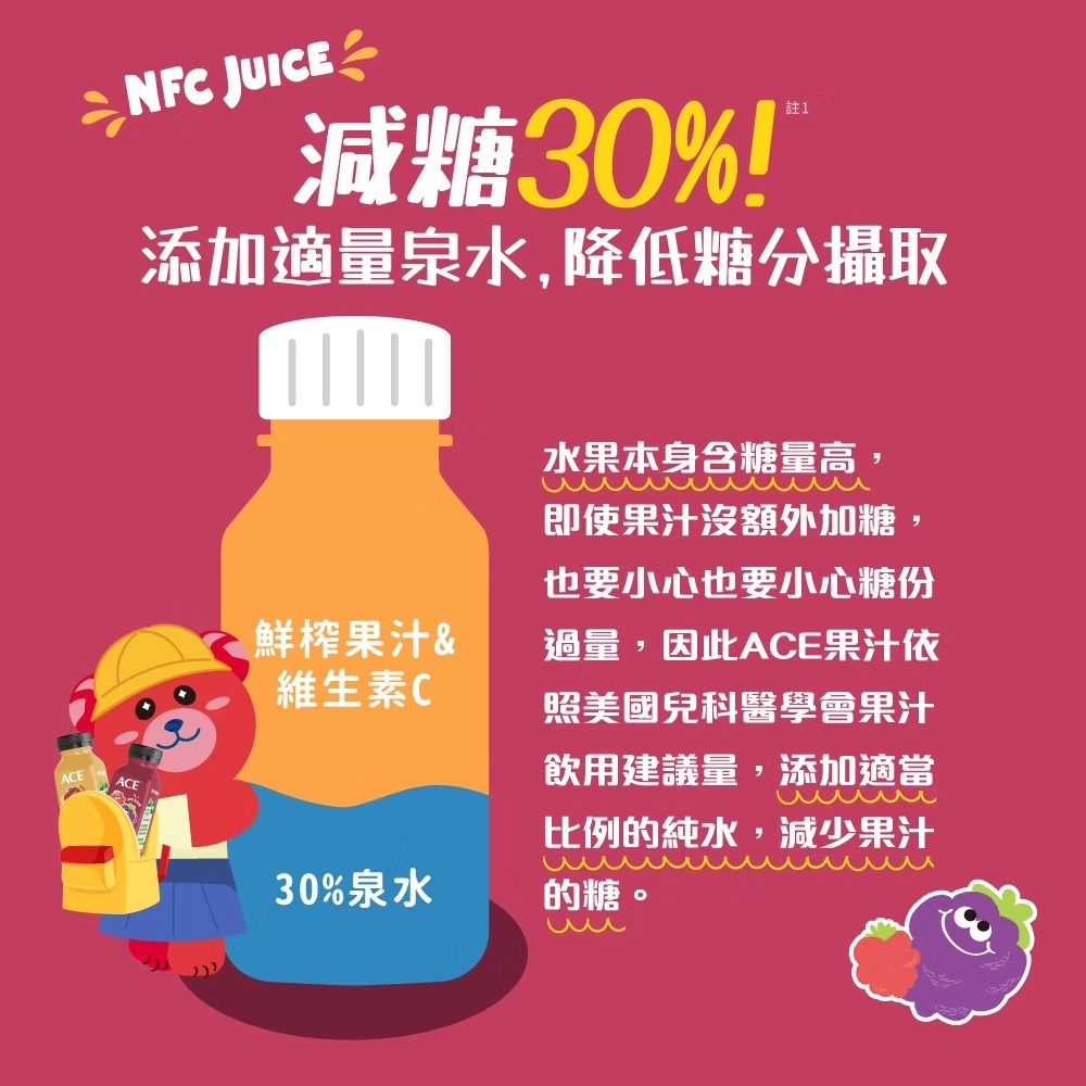 ACE 鮮榨果汁 250ml - 蘋果汁/蘋果波森莓汁-細節圖4