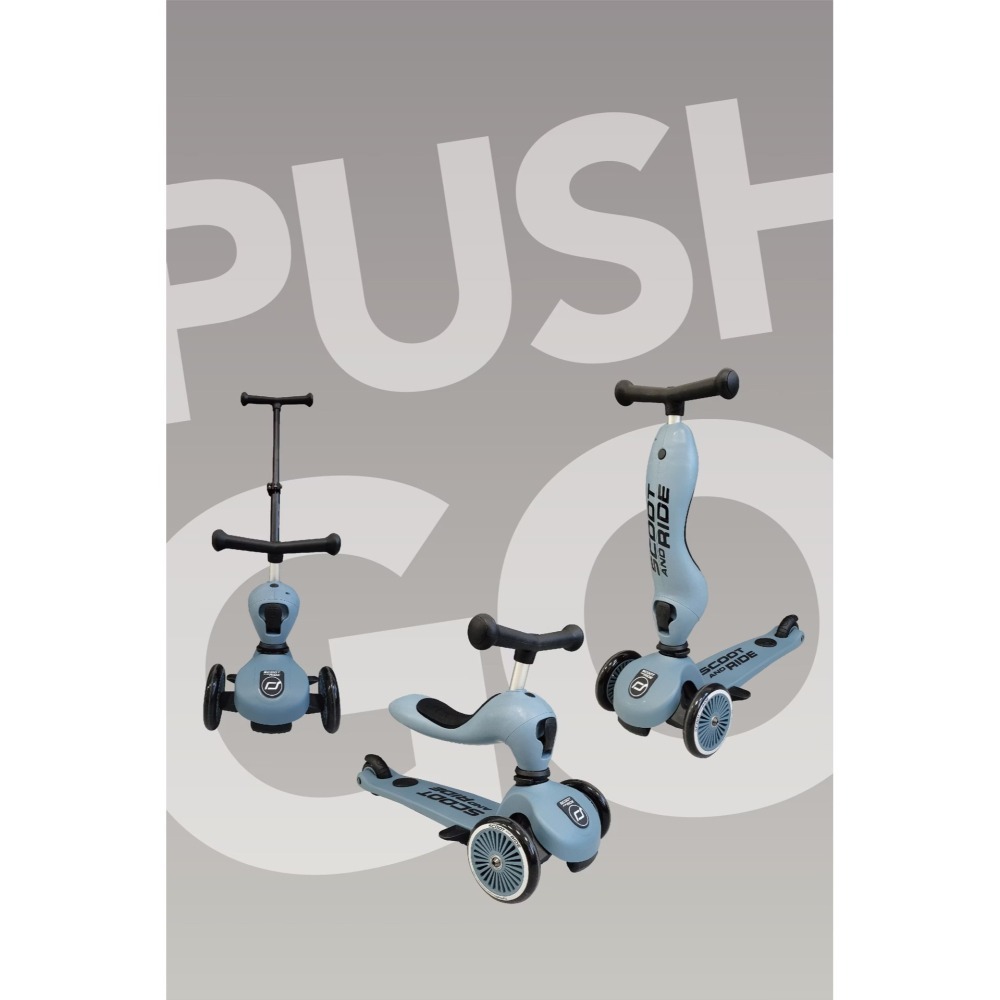 Scoot & Ride Highwaykick 1 Push&Go 2合1滑步滑板車（多色可選）-細節圖3