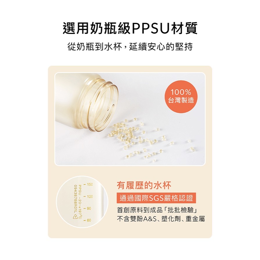 小獅王辛巴 鉑金PPSU兒童吸管學習水杯300ml（多款可選）順順杯-細節圖7