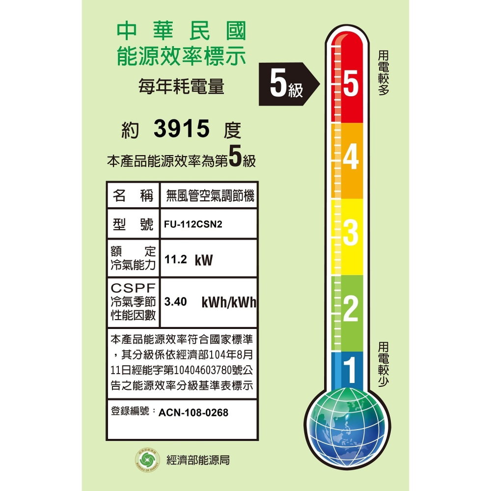 冰點【FP-112CSN2/FU-112CSN2】定頻負壓式落地箱型分離式冷氣-細節圖2