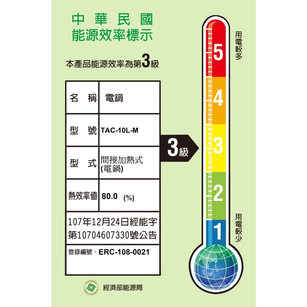 大同【TAC-10L-MCW】10人份蘋果白全不鏽鋼TAC-10L-MCS同款電鍋-細節圖2