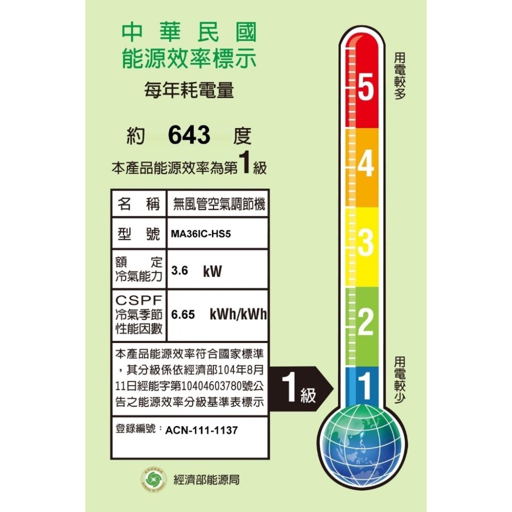 東元【MS36IC-HS5-MA36IC-HS5】變頻分離式冷氣(含標準安裝)-細節圖6
