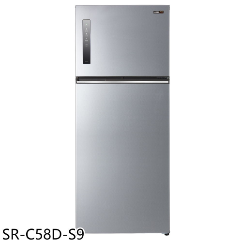 聲寶【SR-C58D-S9】580公升雙門變頻彩紋銀冰箱(含標準安裝)(7-11商品卡100元)