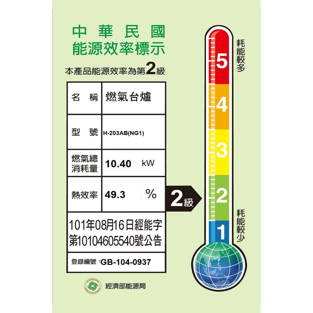 鴻茂【H-203AB-NG1】二口崁入爐瓦斯爐(全省安裝)-細節圖2