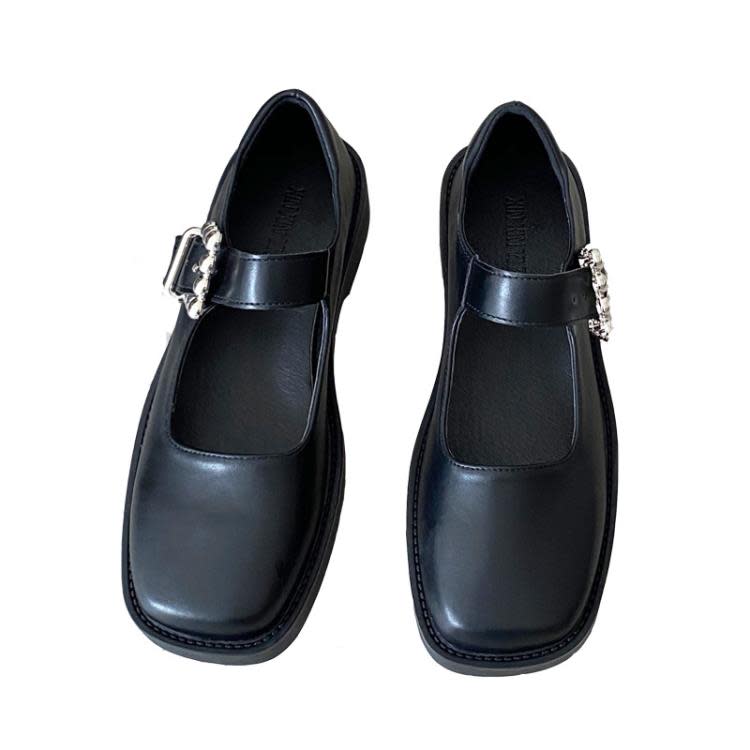 娃娃鞋 日系鞋子女2023年新款秋季方頭平底小皮鞋復古仙女風瑪麗珍鞋-細節圖5