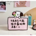 現貨-勵志狗狗壓克力筆筒 壓克力收納盒 可爱 卡通勵志置物盒 半透明造型收納架-規格圖1