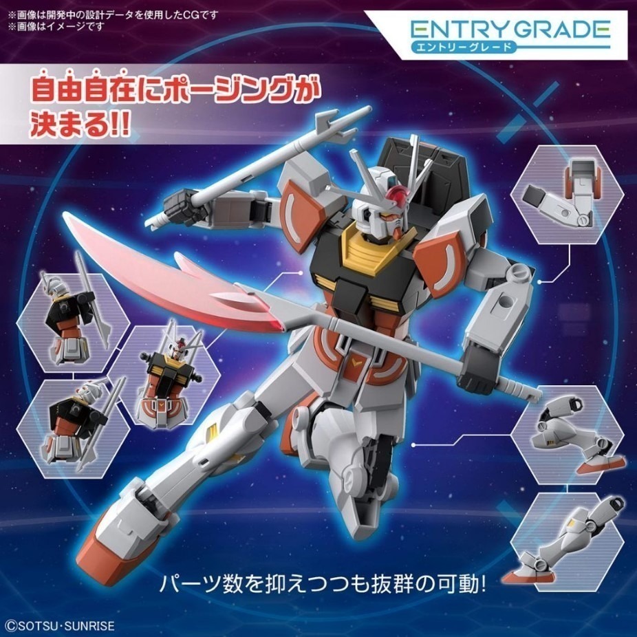 [那間店]BANDAI EG 1/144 #01 鋼彈創鬥者 元宇宙 燦陽鋼彈 組裝模型 5065688-細節圖6