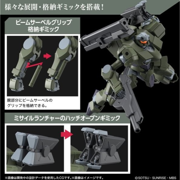 [那間店]BANDAI HG 1/144 #20 機動戰士鋼彈 水星的魔女 重裝型佐渥特 組裝模型 5065111-細節圖5