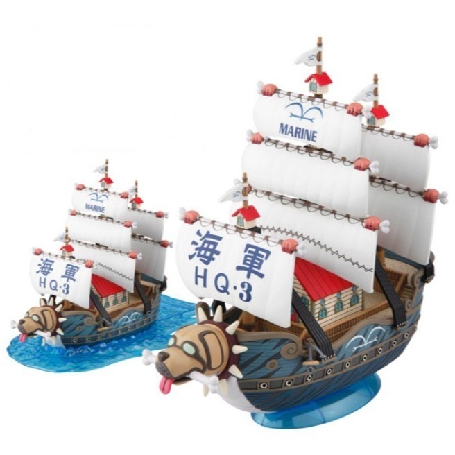 [那間店]BANDAI 偉大船艦收藏系列 08 航海王 海軍軍艦 卡普軍艦 狗頭號 組裝模型 5057423-細節圖2