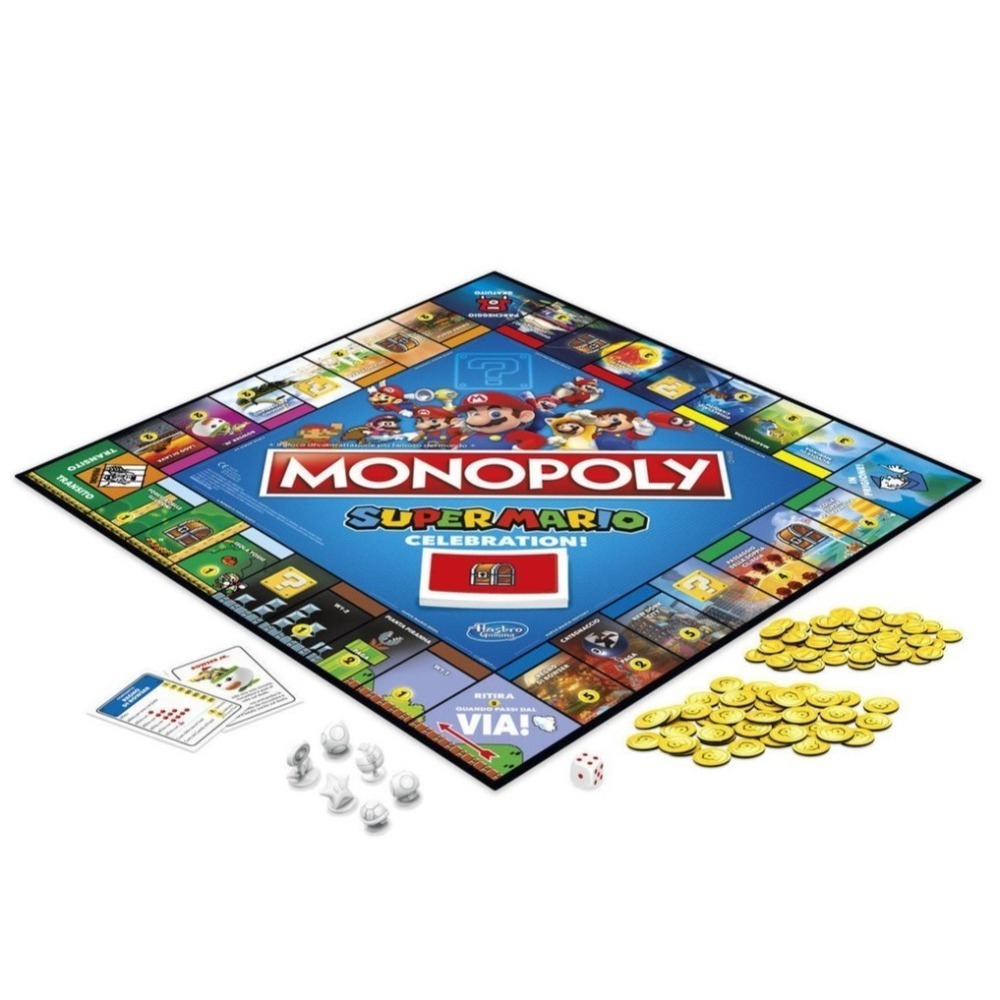 [那間店]孩之寶 地產大亨 MONOPOLY 超級馬力歐 大富翁棋 紀念版 中英文版 桌遊 HE9517-細節圖2