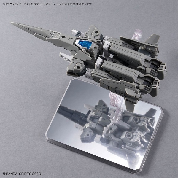 [那間店]BANDAI 可動展示架 BASE7 BASE 7 腳架 支架 透明色 鏡面貼紙套組 5067157-細節圖5