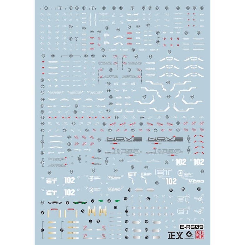 [那間店]九五二漆 9527 EVO 水貼 RG 09 ZGMF-X09A 正義鋼彈-細節圖2