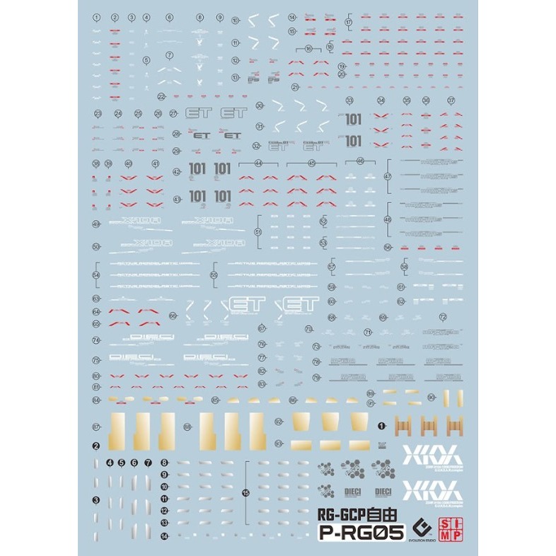 [那間店]九五二漆 9527 EVO 水貼 RG 05 ZGMF-X10A 自由鋼彈-細節圖2