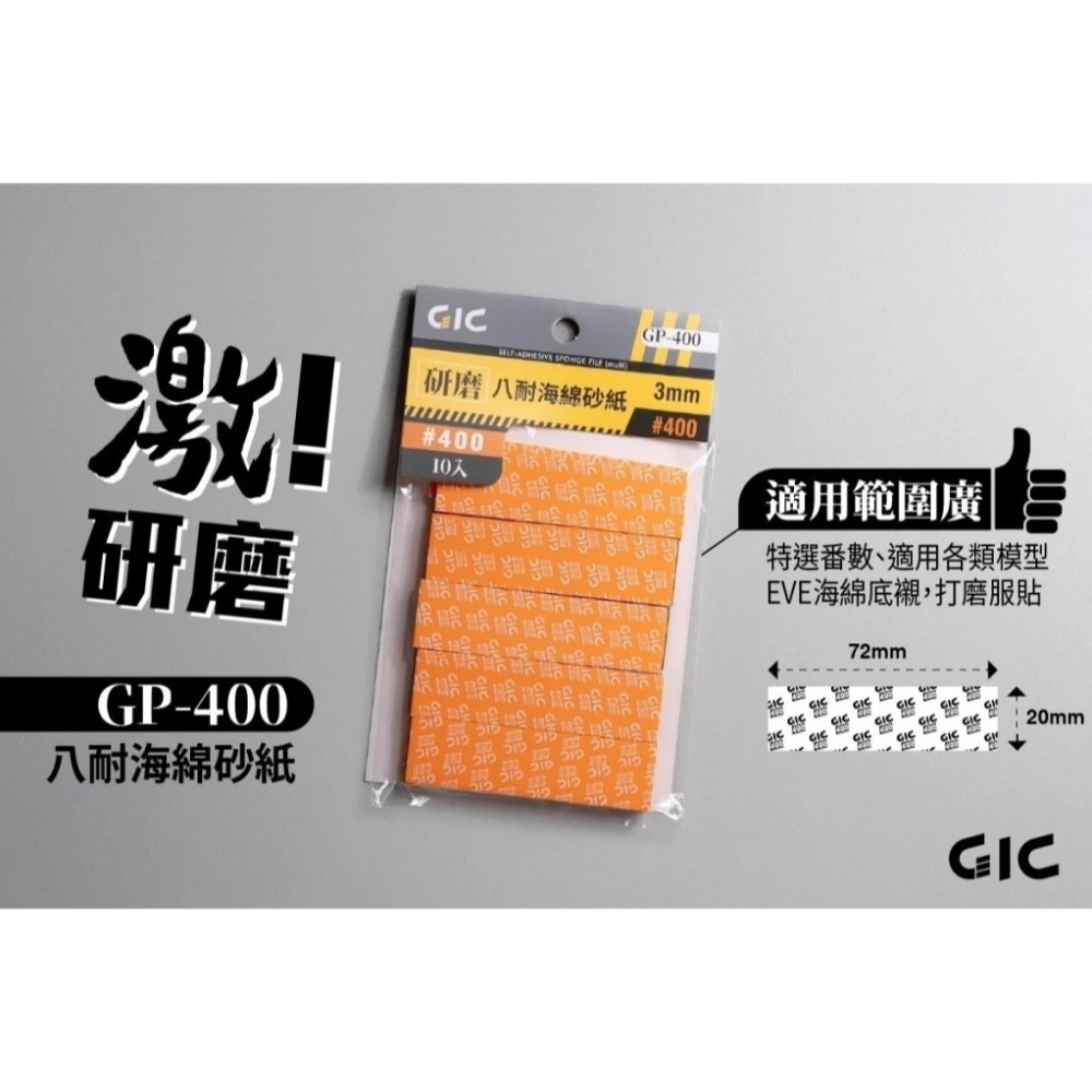 [那間店]GIC GP 研磨 八耐海綿砂紙 3mm-規格圖7