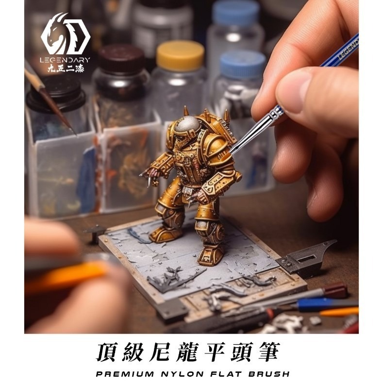 [那間店]九五二漆 9527 BTP 特級平頭筆 面相筆 模型上色筆 上色工具-細節圖5