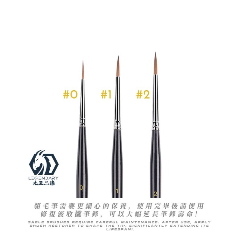 [那間店]九五二漆 9527 KSP 頂級純貂毛面相筆 頂級微縮塗裝筆 模型上色筆 上色工具-細節圖3