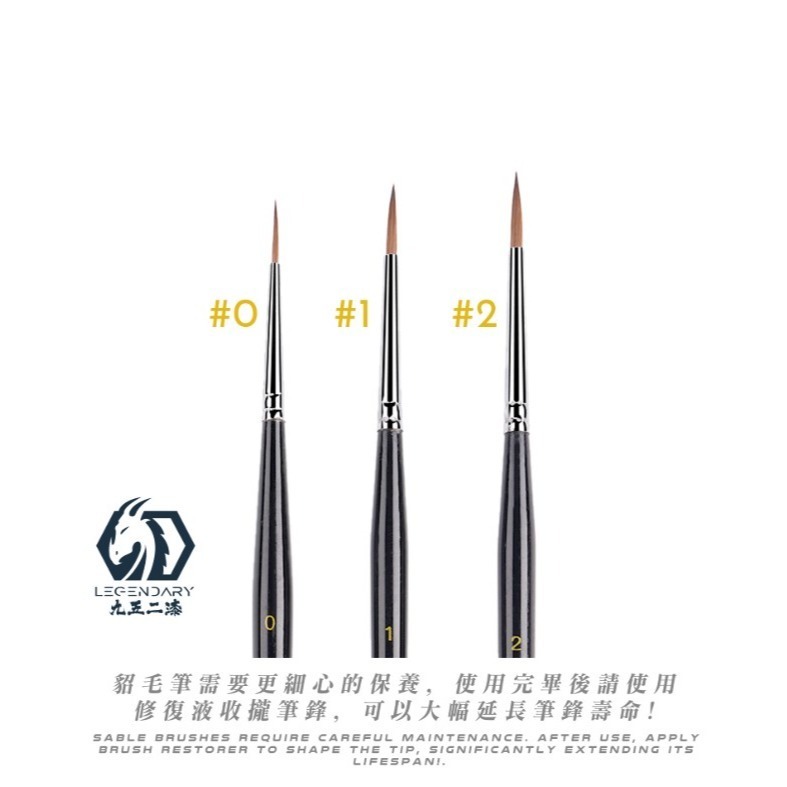[那間店]九五二漆 9527 KSP 頂級純貂毛面相筆 頂級微縮塗裝筆 模型上色筆 上色工具-細節圖3