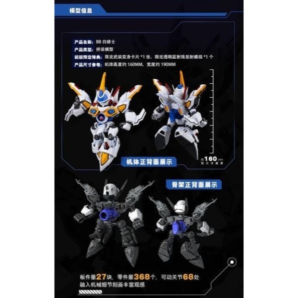 [那間店]次元POWER BB白騎士 組裝模型 附初回特典-細節圖4