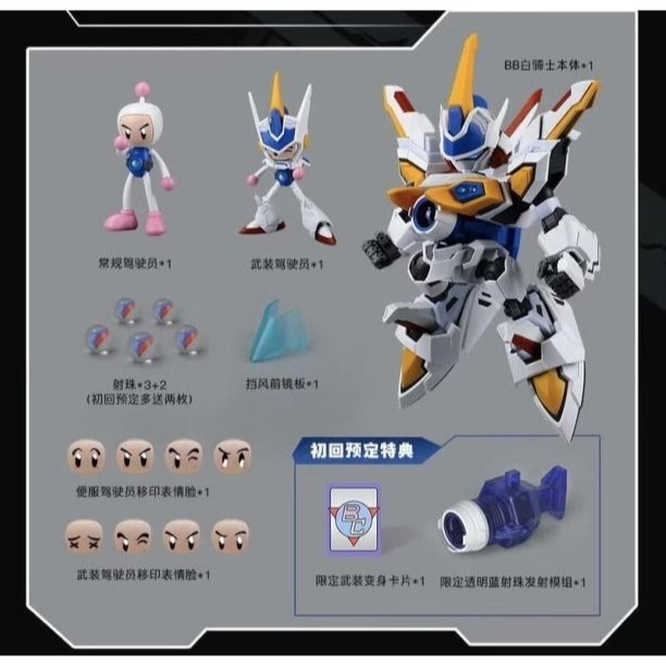 [那間店]次元POWER BB白騎士 組裝模型 附初回特典-細節圖7
