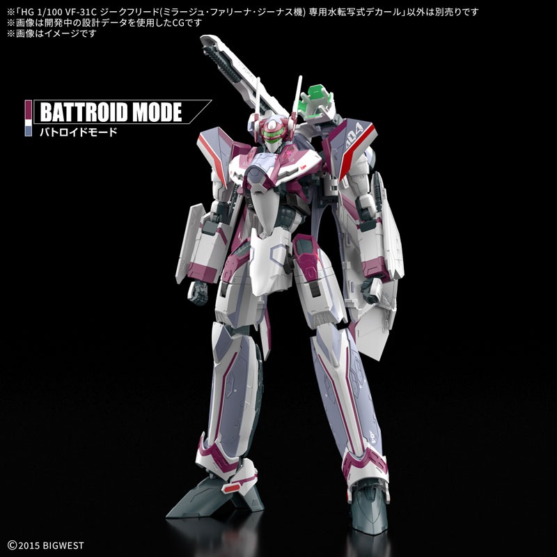 [那間店]BANDAI HG 1/100 VF-31C 英雄式（米拉吉·法莉娜·吉納斯座機）專用水貼紙 5069167-細節圖3
