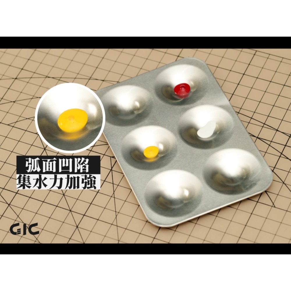 [那間店]GIC TC-33 TC33 六格金屬調色盤-細節圖2