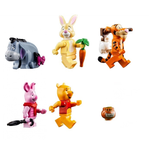 正版 Lego 樂高 21326 小熊維尼 跳跳虎 小豬 屹耳 兔子 人偶5隻合售 配件如圖
