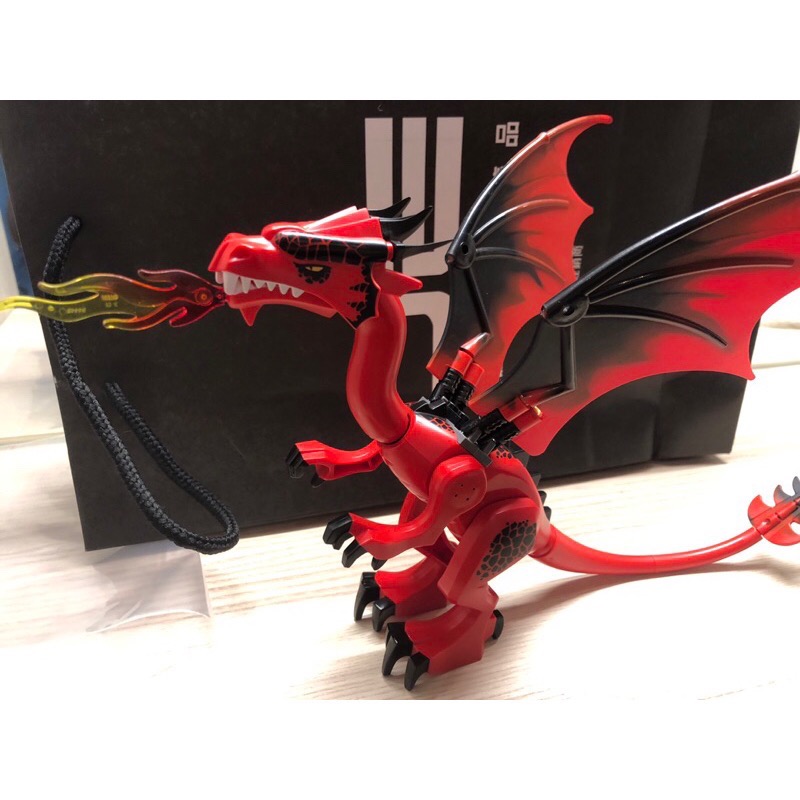 正版 現貨 Lego 樂高 絕版 噴火龍之山 七龍山70403 紅色飛龍 近全新組裝 夾鏈袋裝-細節圖5
