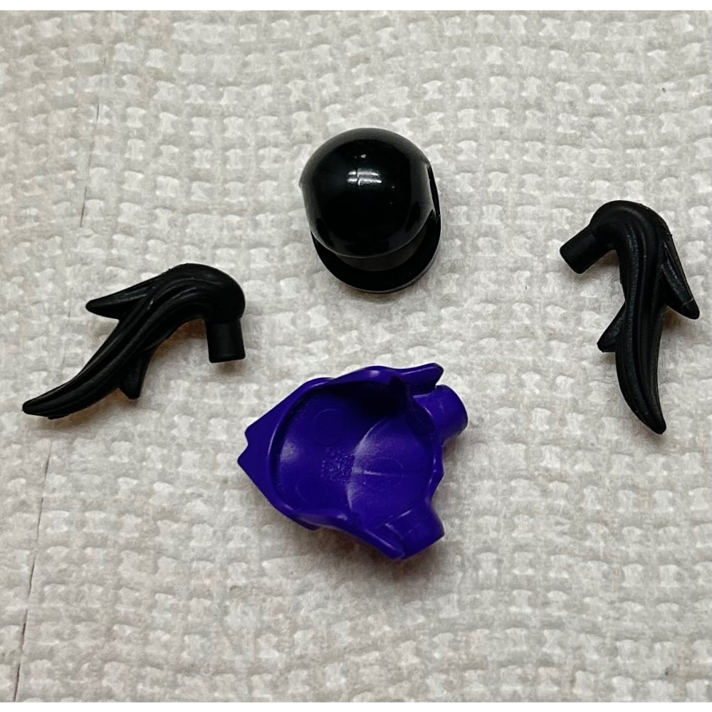 正版 Lego 樂高 70641 紫面具 近全新 35636pb01 附黑色頭髮及安全帽 如圖所示 夾鏈袋裝-細節圖3