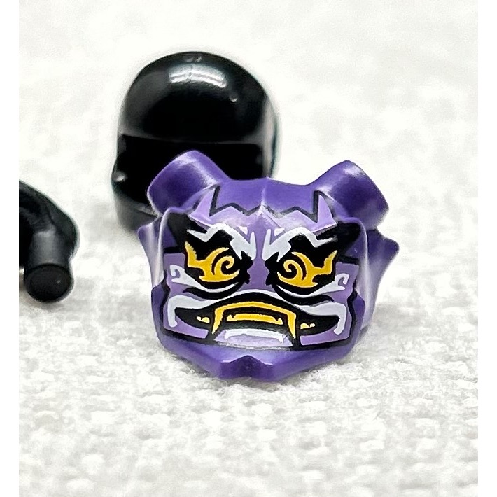 正版 Lego 樂高 70641 紫面具 近全新 35636pb01 附黑色頭髮及安全帽 如圖所示 夾鏈袋裝-細節圖4