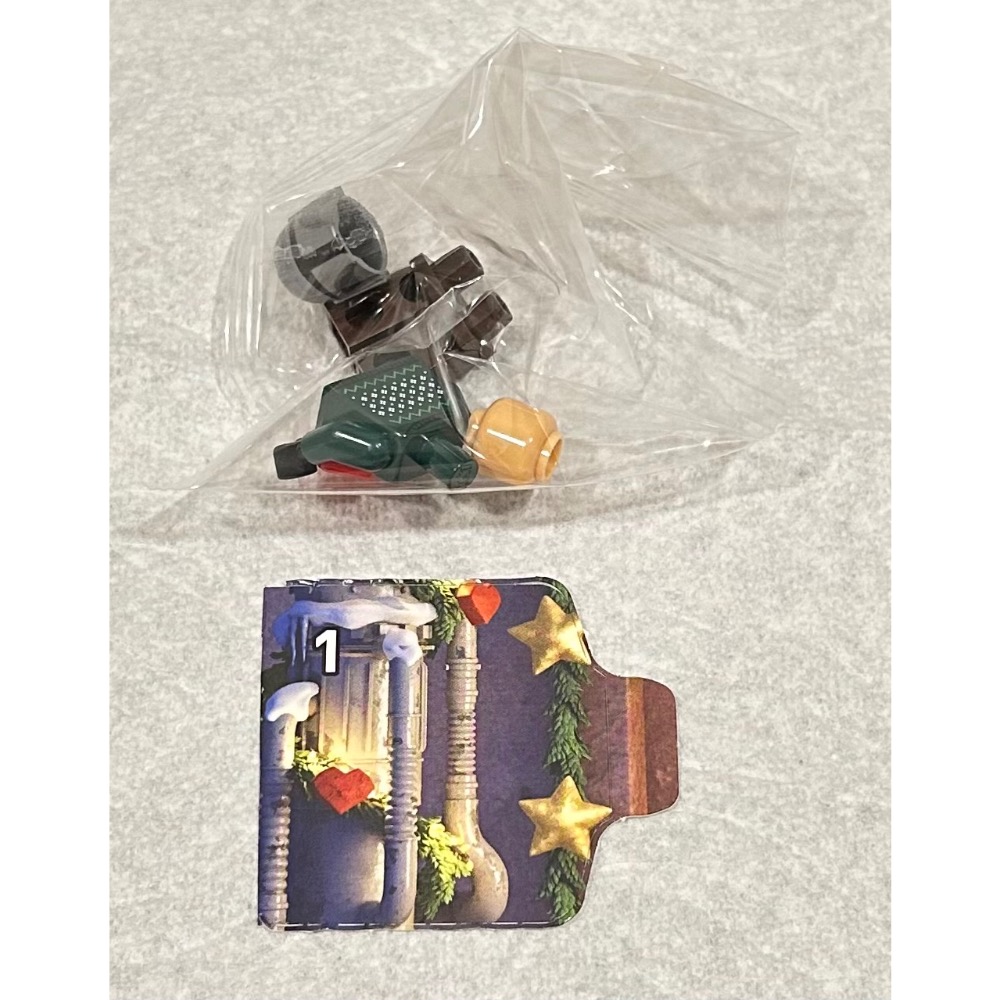 正版 Lego 樂高 2026年聖誕節倒數日曆 75456 節慶毛衣曼達洛人 1號 全新原封袋 如圖所示 夾鏈袋裝-細節圖3
