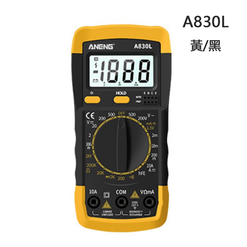 數字萬用表 A830L 智能型 萬能表 高精度 便攜式 萬用表 ANENG 三用電表-規格圖6