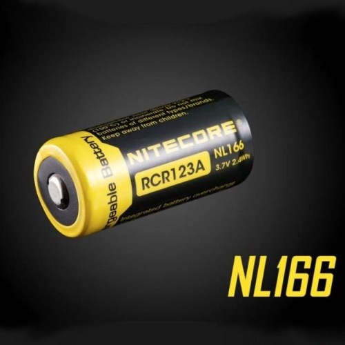 Nitecore NL166 RCR123A 3.7V 650mAh 鋰電池 帶保護板 充電式 CR123A 16340