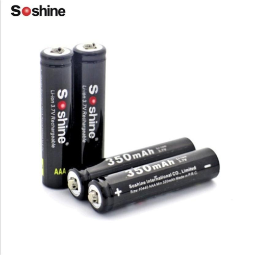 瘋火輪@ 正品 Soshine 10440 充電鋰電池 3.7V 350mAh 真實容量 AAA 4號 適相機 閃光燈