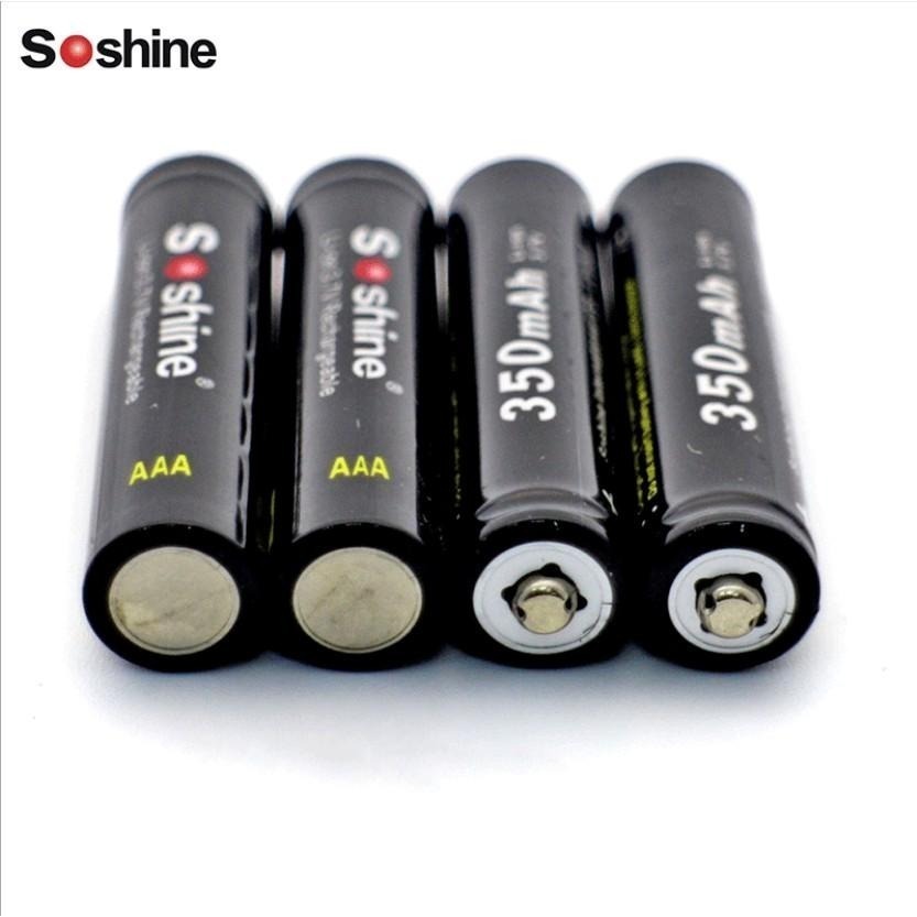 瘋火輪@ 正品 Soshine 10440 充電鋰電池 3.7V 350mAh 真實容量 AAA 4號 適相機 閃光燈-細節圖2