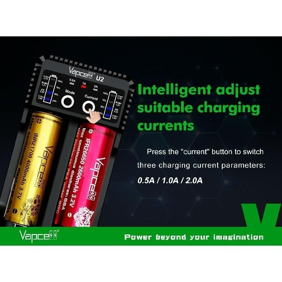 瘋火輪@ Vapcell U2 2槽 全機 2A快充 智能電池充電器 使用 USB充電頭 輕便 旅行車充 適用-細節圖4