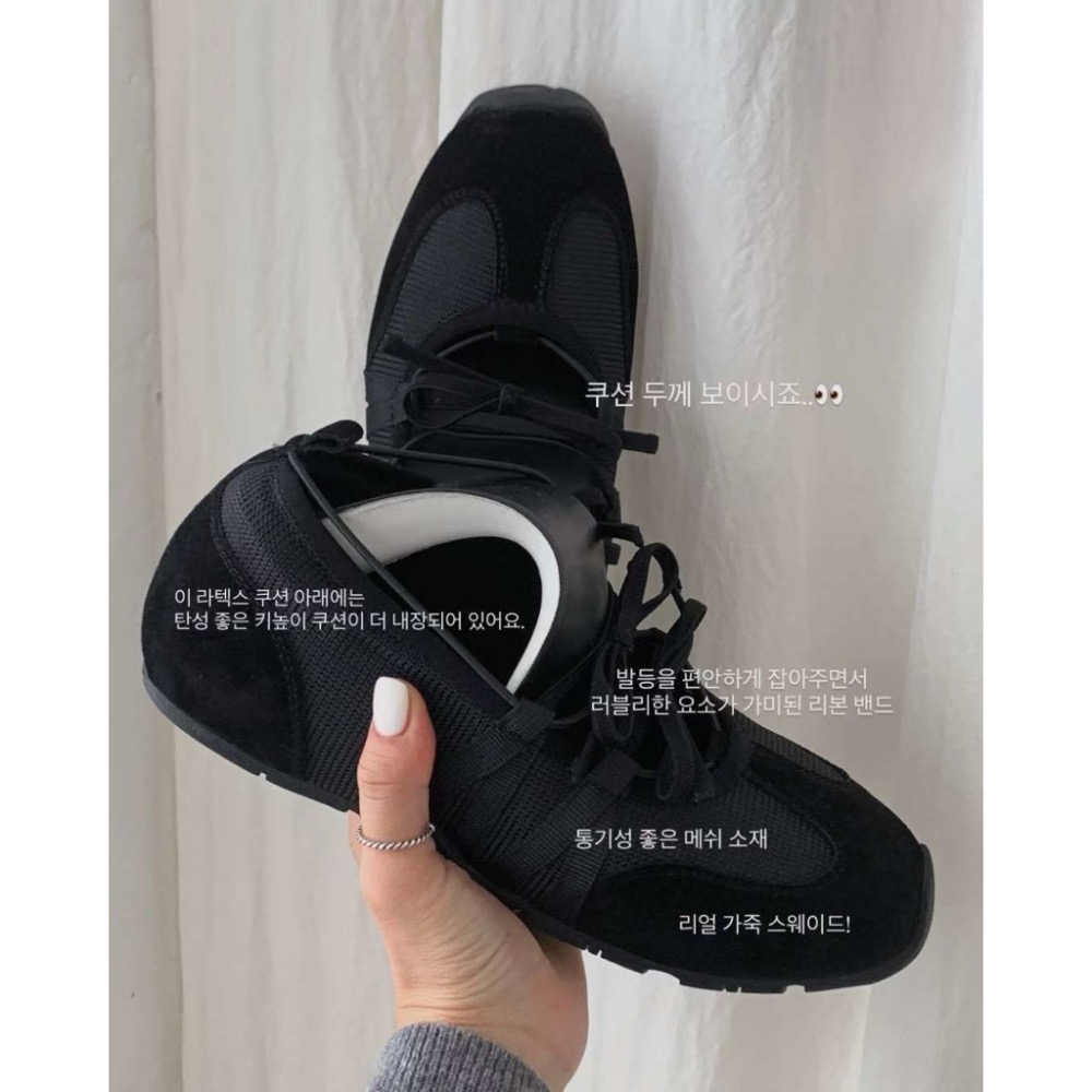 // HANLISHA🇰🇷韓國代購 // 東大門代購 [現貨當日寄]+預購 韓國網紅熱銷款 真皮蝴蝶結增高芭蕾運動鞋-細節圖5