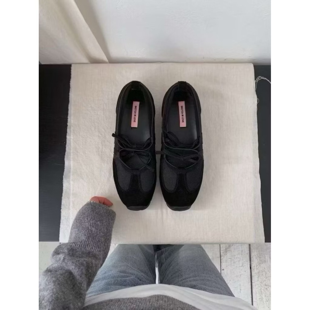 // HANLISHA🇰🇷韓國代購 // 東大門代購 [現貨當日寄]+預購 韓國網紅熱銷款 真皮蝴蝶結增高芭蕾運動鞋-規格圖8