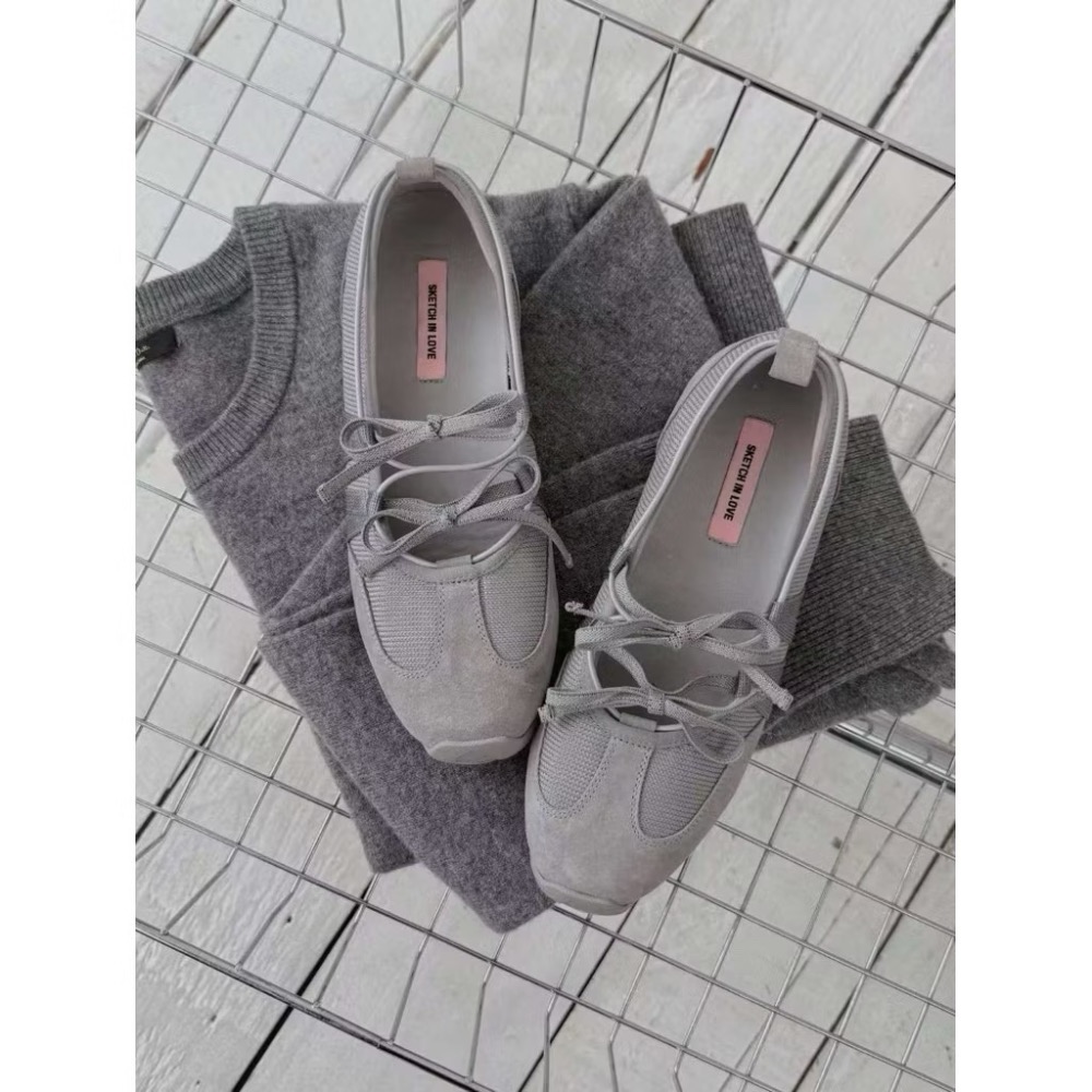 // HANLISHA🇰🇷韓國代購 // 東大門代購 [現貨當日寄]+預購 韓國網紅熱銷款 真皮蝴蝶結增高芭蕾運動鞋-規格圖8