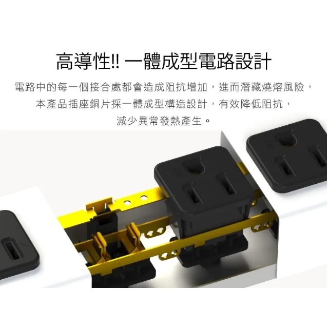 成電牌 鐵殼系列 1切6座3P延長線 MT-5161 6尺 9尺 15尺-細節圖4